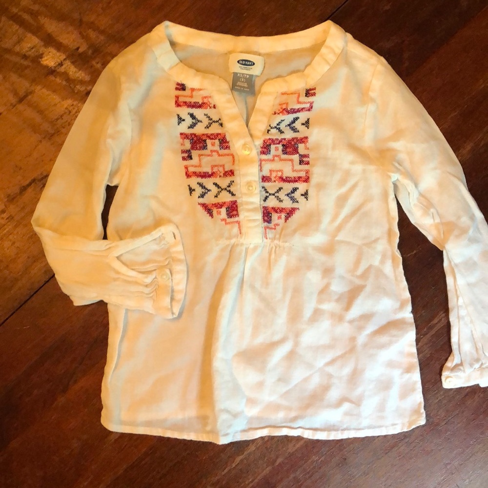 Old navy girls embroidered tunic